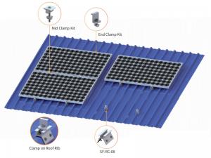 حامل سقف معدني SolFirsTech - مشابك سقف شبه منحرفة